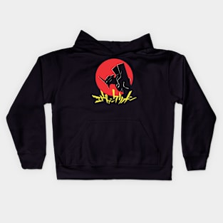 evangelion silhouete Kids Hoodie